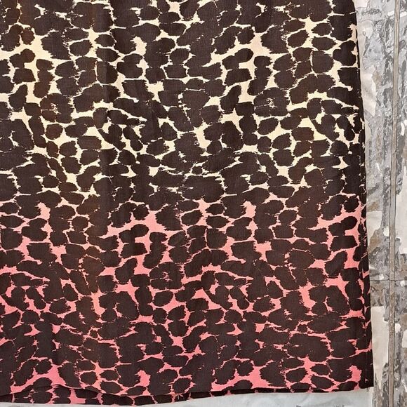 J.CREW MULTI COLOR LEOPARD DESIGN PENCIL LINEN SKIRT SZ 4 - Picture 6 of 11